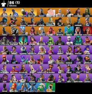 🎨 86 skins | 🌟 Fortnite account
