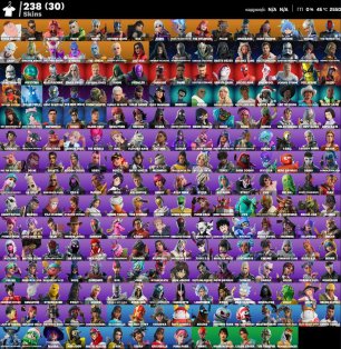 🎨 238 skins | 🌟 Fortnite account