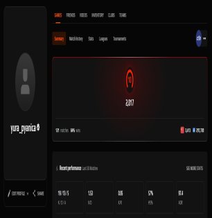 🔥 FACEIT 10 LVL | 🎯 2015 ELO | 🕒 113 матчів — Готовий до змагальних ігор