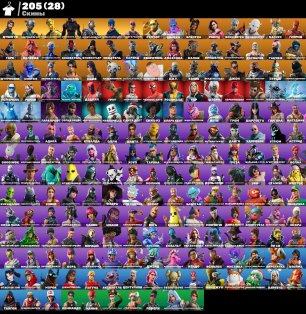 🎨 205 скінів | 🌟 Fortnite акаунт