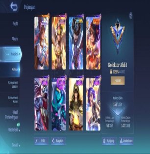 🎮 Mobile Legends account | Mythic | 90 heroes | 158 skins