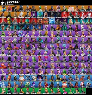 🎨 209 skins | 🌟 Fortnite account