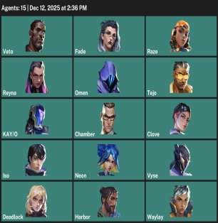 🎯 Valorant account | Rank unlocked | EU | 15 agents