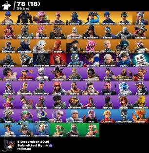 🎨 78 скінів | 🌟 Fortnite акаунт