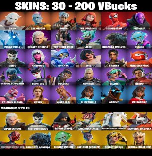 🎨 30 скінів | 🌟 Fortnite акаунт