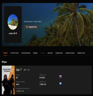 🏆 Faceit LVL 4 | 🎯 28 матчів | 🔥 1086 ELO — Готовий до гри
