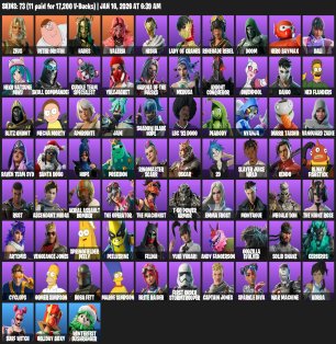 🎨 73 skins | 🌟 Fortnite account