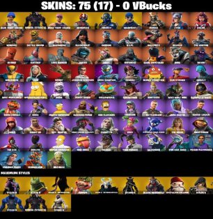 🎨 75 skins | 🌟 Fortnite account