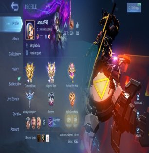 🎮 Mobile Legends account | Mythic | 119 heroes | 287 skins