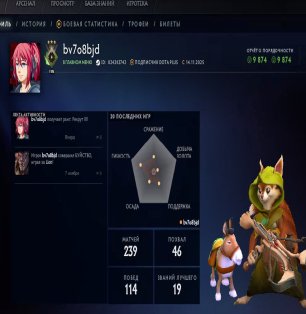 🏅 ММР 325 | 🕒 274 годин | 🛡 9874