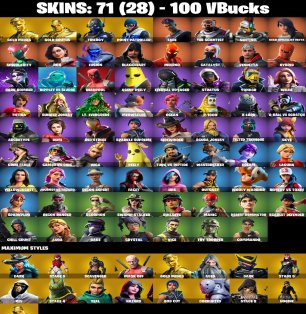 🎨 71 skins | 🌟 Fortnite account