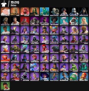 🎨 73 скінів | 🌟 Fortnite акаунт