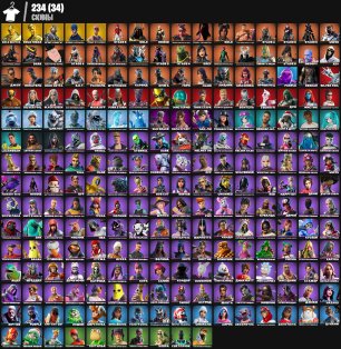 🎨 234 skins | 🌟 Fortnite account