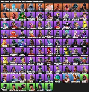 🎨 96 скинов | 🌟 Fortnite аккаунт