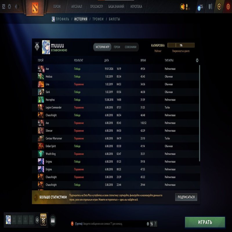 🏅 MMR 1300 | 🕒 526 годин | 🛡 8894