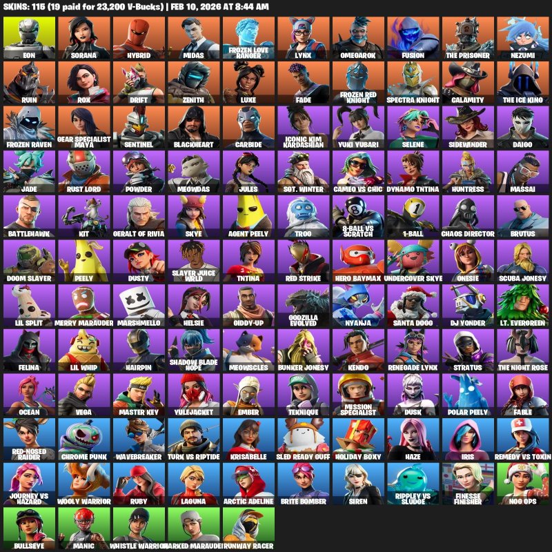 🎨 115 skins | 🌟 Fortnite account