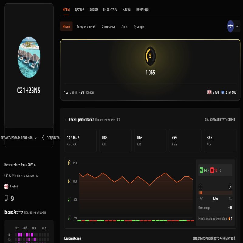 🏆 PRIME | 🎯 FACEIT LVL 5 | 🕒 167 матчів — Готовий до гри!