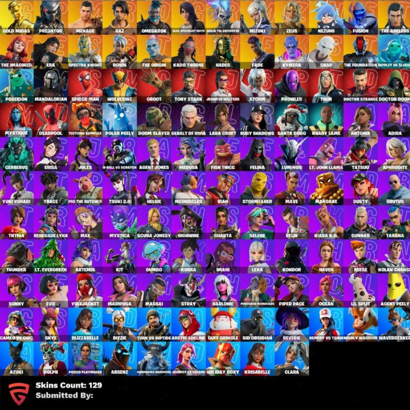 🎨 129 skins | 🌟 Fortnite account