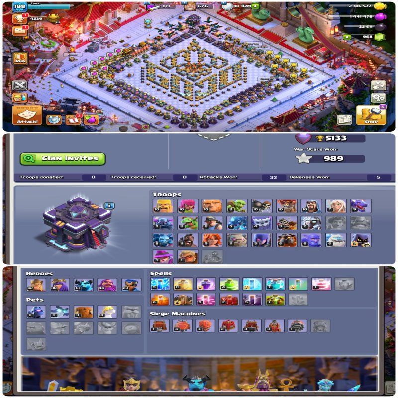 🏰 Clash of Clans акаунт | Ратуша 15 рівень | Рівень 188