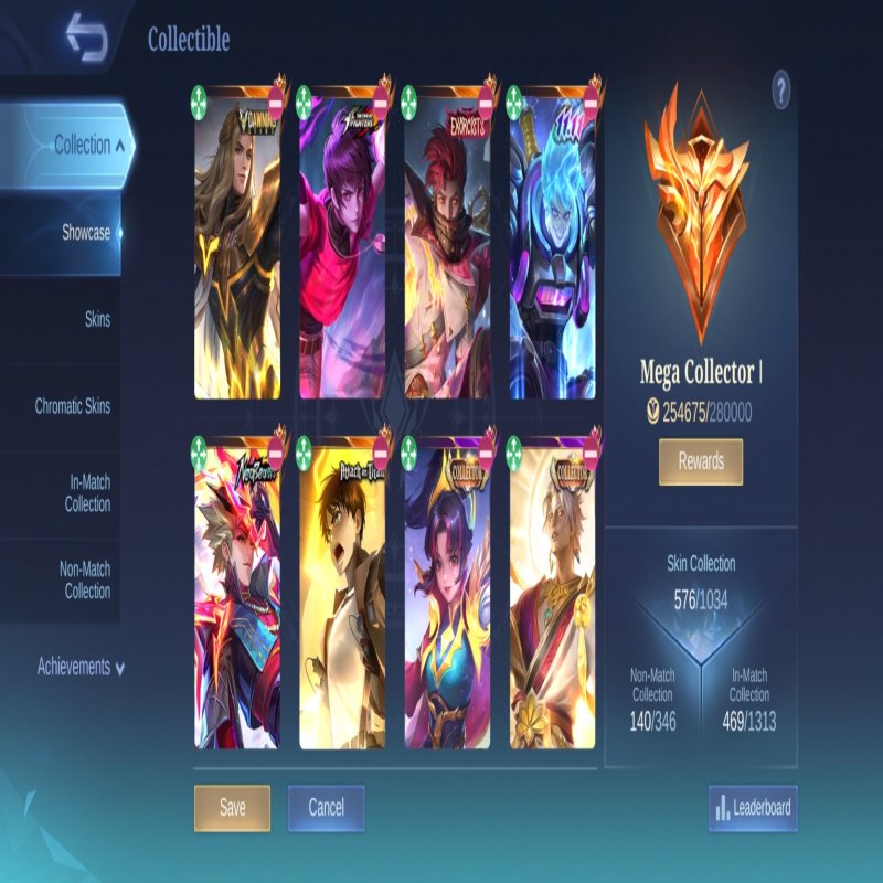 🎮 Mobile Legends акаунт | Міфічний | 130 героїв | 576 облич