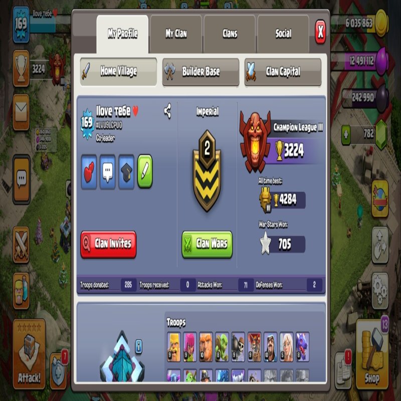 🏰 Clash of Clans акаунт | Ратуша 13 рівень | Рівень 169