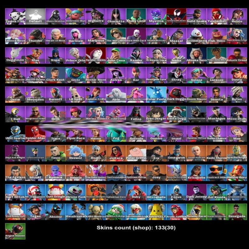 🎨 132 skins | 🌟 Fortnite account