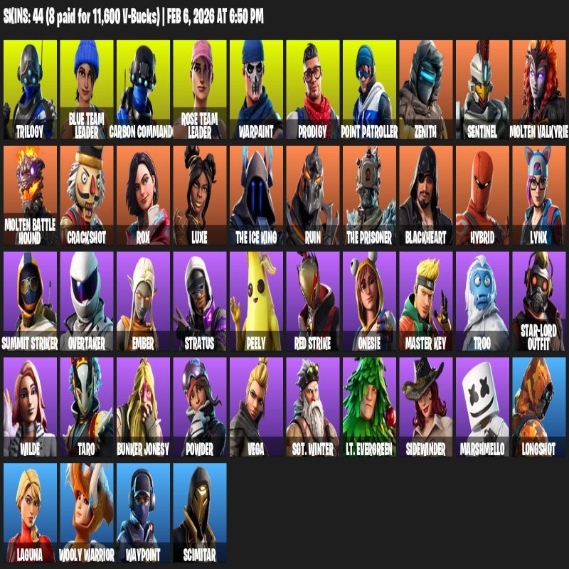🎨 44 skins | 🌟 Fortnite account