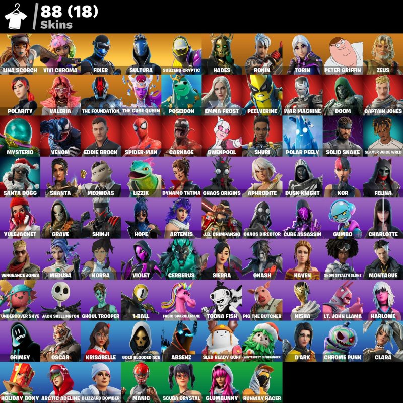 🎨 88 skins | 🌟 Fortnite account