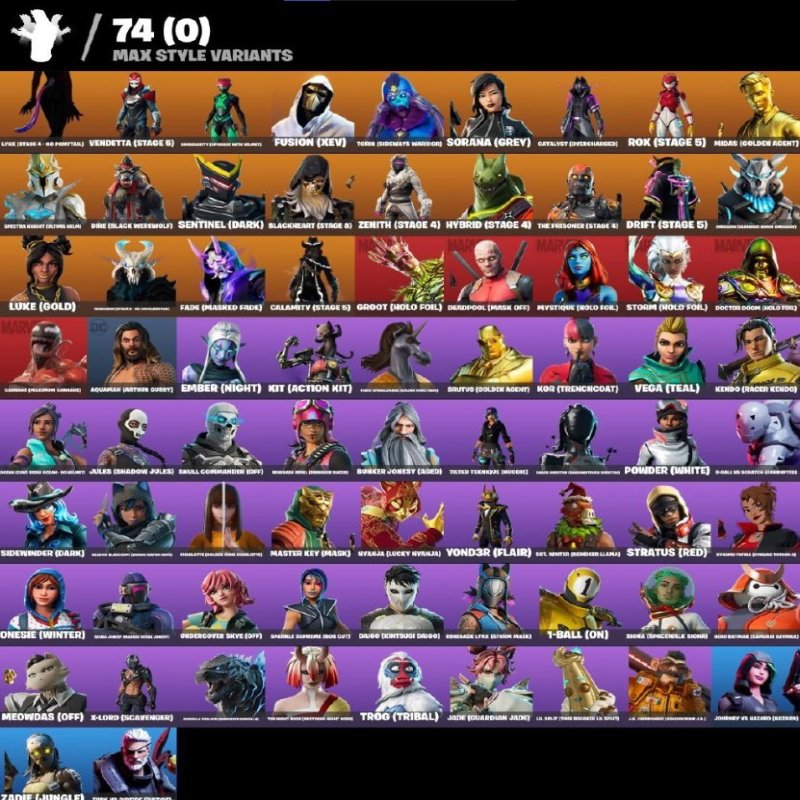 🎨 234 скина | 🌟 Fortnite аккаунт