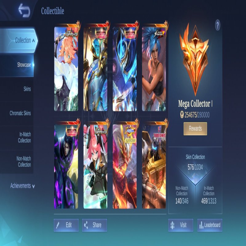 🎮 Mobile Legends акаунт | Міфічний | 130 героїв | 576 облич