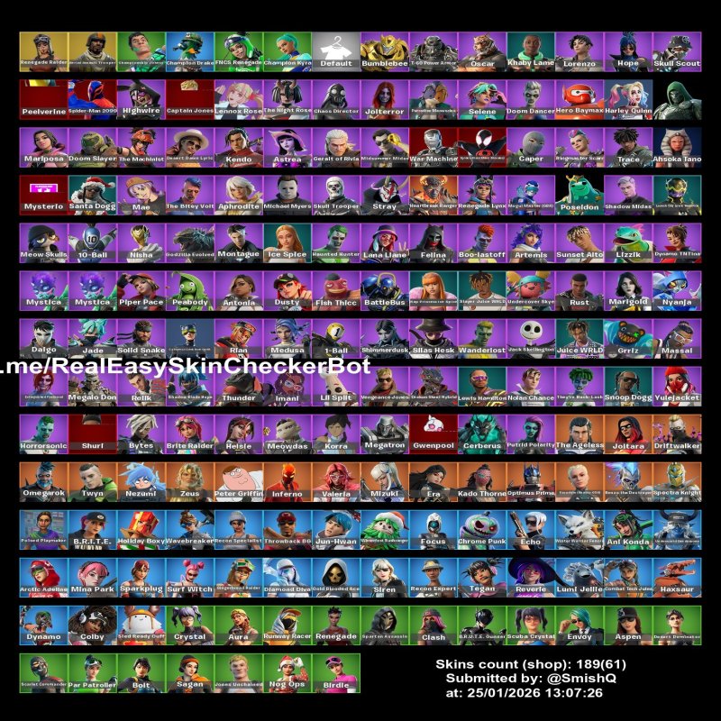 🎨 189 скинов | 🌟 Fortnite аккаунт