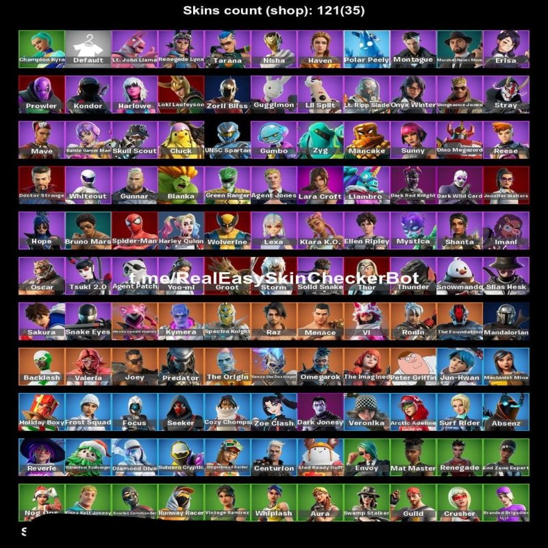 🎨 121 skins | 🌟 Fortnite account