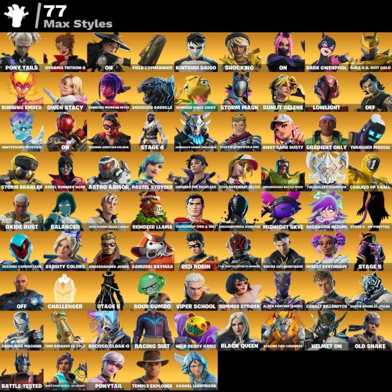 🎨 206 skins | 🌟 Fortnite account