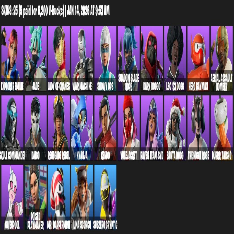 🎨 25 скінів | 🌟 Fortnite акаунт