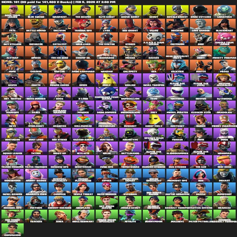 🎨 161 skins | 🌟 Fortnite account