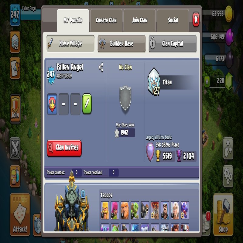 🏰 Clash of Clans акаунт | Ратуша 17 рівня | Уровень 1