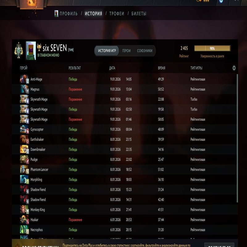 🏅 MMR 2405 | 🕒 435 годин | 🛡 9914