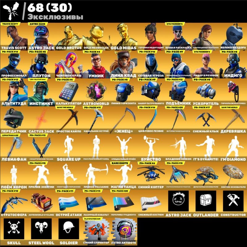 🎨 195 скинов | 🌟 Fortnite аккаунт