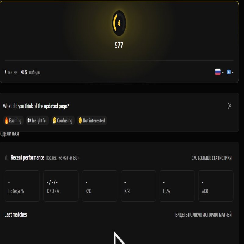 🎯 Faceit LVL 4 | 💪 43% WR | 🕒 7 матчів — Готовий до ігор