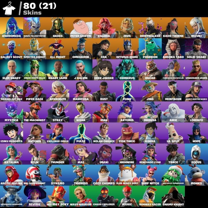 🎨 86 skins | 🌟 Fortnite account
