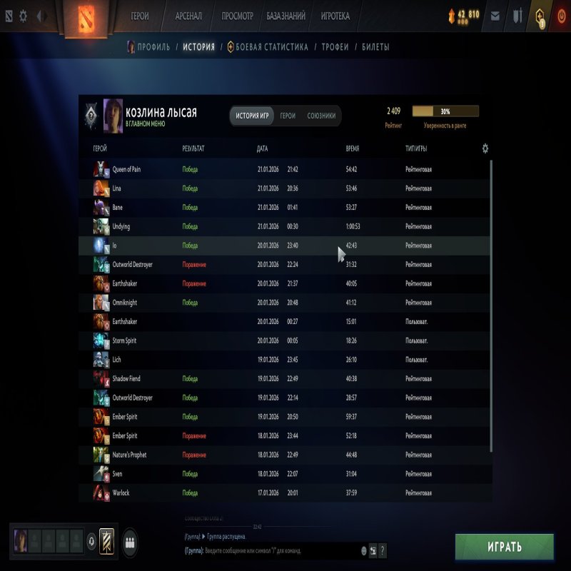 🏅 MMR 2409 | 🕒 155 годин | 🛡 11445