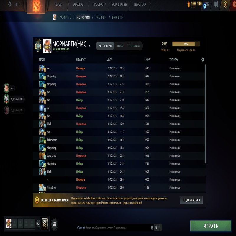 🏅 MMR 2983 | 🕒 300 годин | 🛡 9291