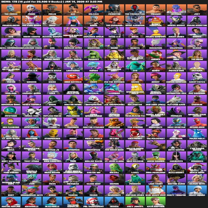 🎨 178 скінів | 🌟 Fortnite акаунт