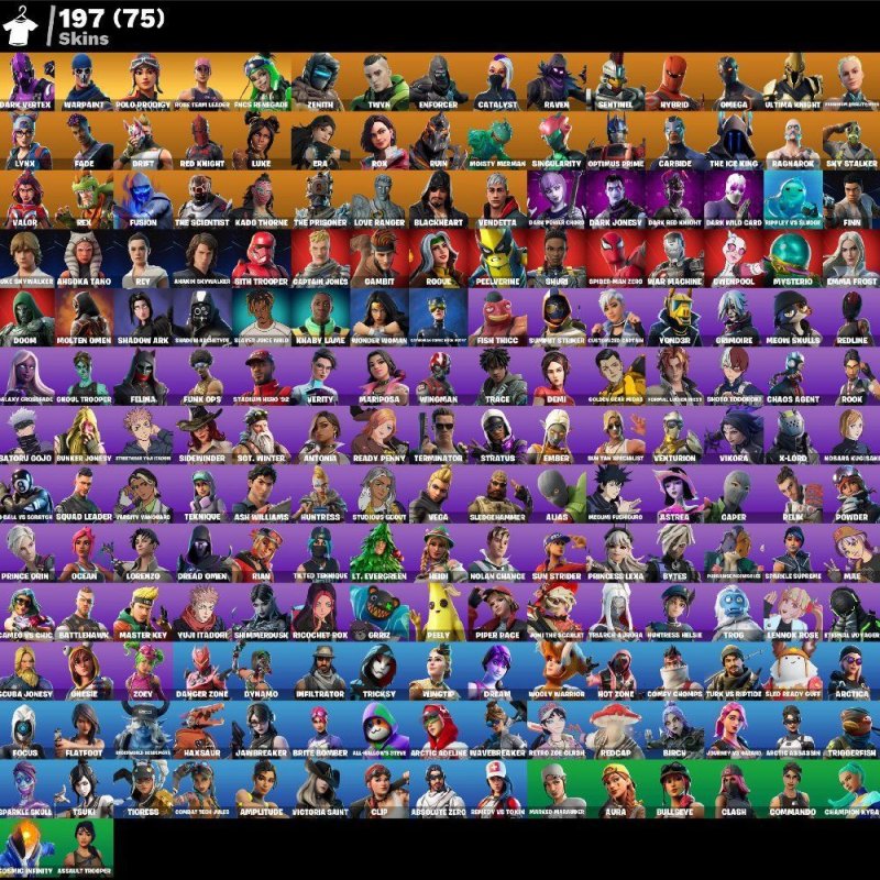 🎨 197 skins | 🌟 Fortnite account