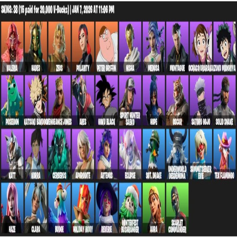 🎨 38 скінів | 🌟 Fortnite акаунт