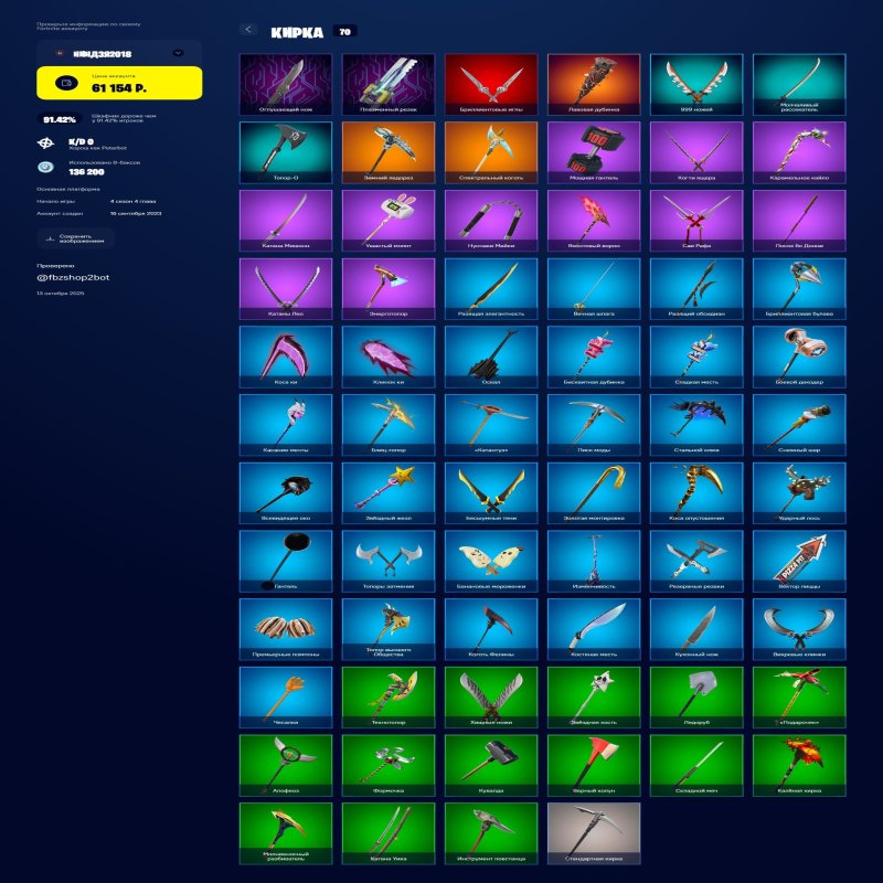 🎨 111 скінів | 🌟 Fortnite акаунт