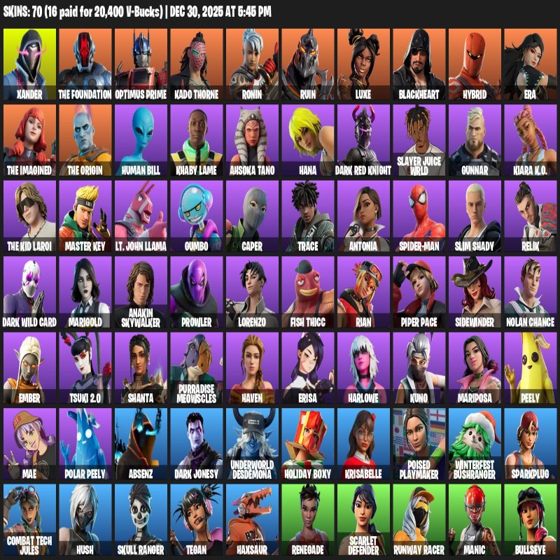 🎨 70 скінів | 🌟 Fortnite акаунт