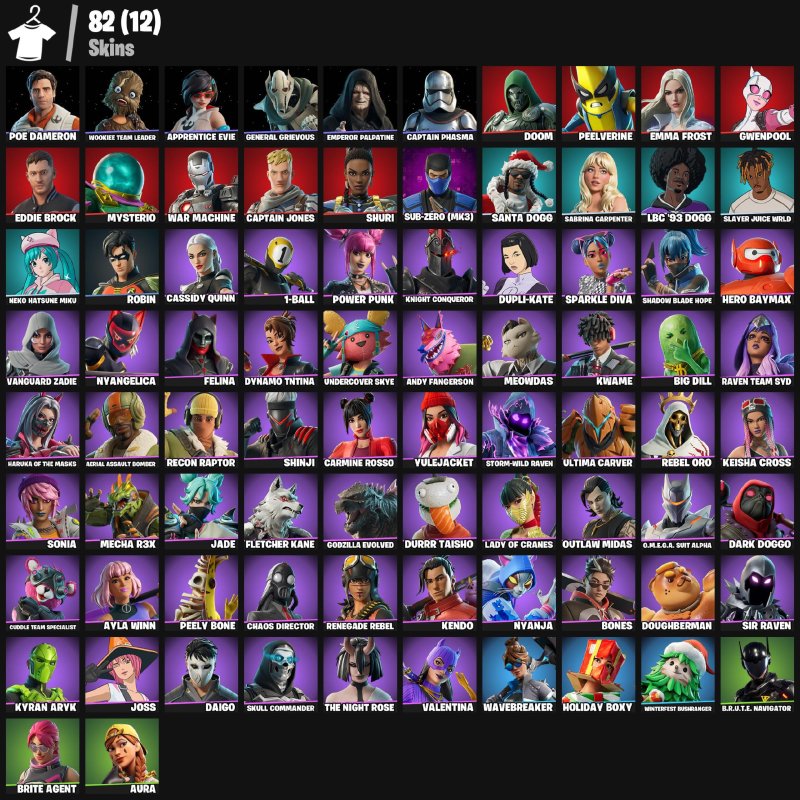 🎨 82 скінів | 🌟 Fortnite акаунт
