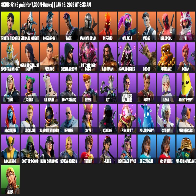 🎨 51 скин | 🌟 Fortnite аккаунт