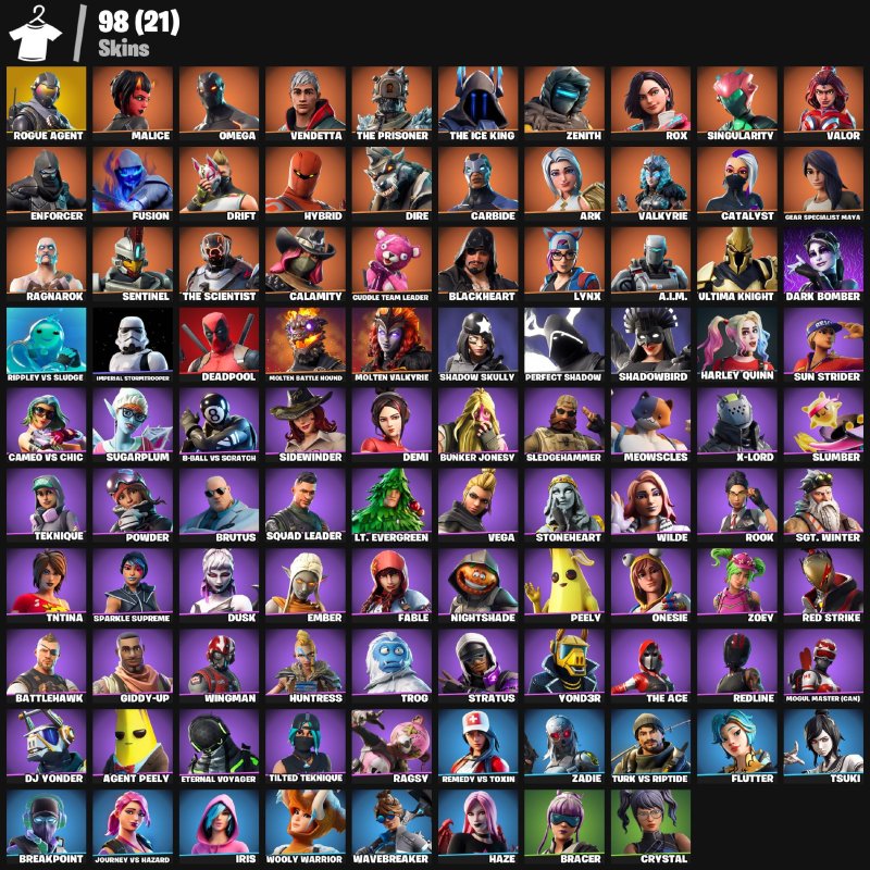 🎨 98 skins | 🌟 Fortnite account